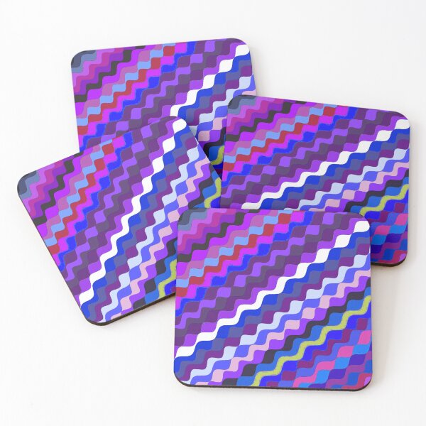 Aperçu de l'œuvre Ondes fractales angulaires multicolores abstraites 14 créée et vendue par SXW Designs.