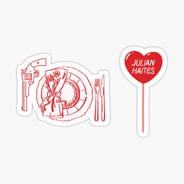 Item preview, julian haites red lollipop and no guns at the dinner table magnolia parks universe pack  designed and sold by catdiasart.