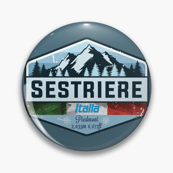 Item preview, Sestriere Italy Skiing Italian Alps Sticker T-Shirt 01 designed and sold by OuterShellUK.