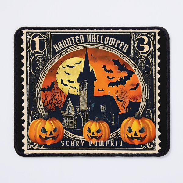 Item preview, Pumpkin Halloween Spooky Stamp designed and sold by Vintagestamps.