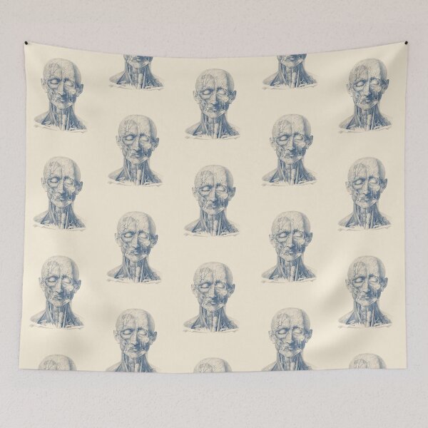 Item preview, Facial Veins and Arteries  - Vintage Anatomy Print designed and sold by VAposters.