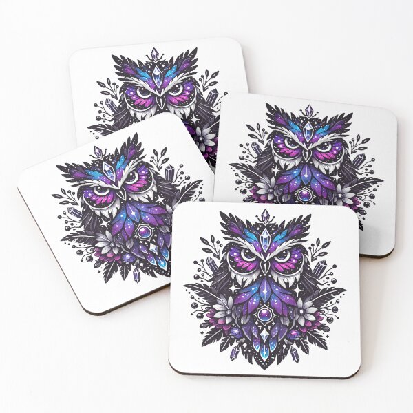 Item preview, Mystical Galaxy Owl - Celestial Wonder designed and sold by Kawaii-n-Spice.