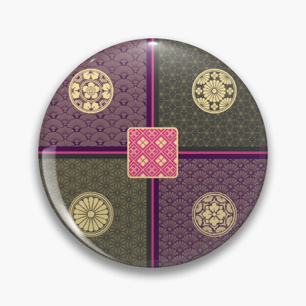 Artikelvorschau, Furoshiki Floral Kamon Patchwork entworfen und verkauft von urrin DESIGN.