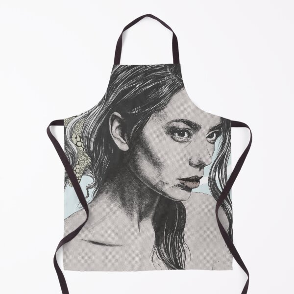 Item preview, Altered Course pop art | asian woman portrait with doodles designed and sold by Marco Paludet.