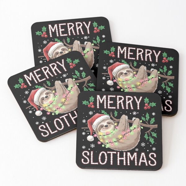 Item preview, Merry Slothmas Christmas Sloth designed and sold by DomTeesHaven.