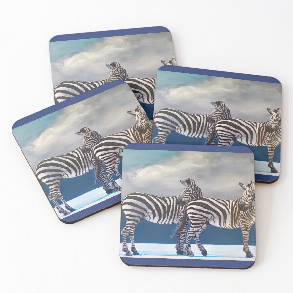 Item preview, Annette Visser : Backward Glance, A Zebra Duo designed and sold by SplashAndShape.