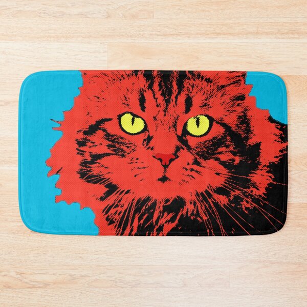 Item preview, CAT POP ART RED BLUE designed and sold by NYWA-ART.