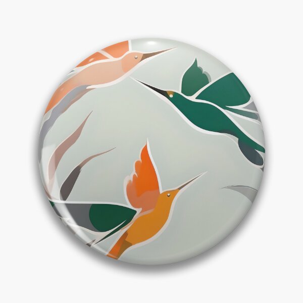 Item preview, Birds Flying From Branch To Branch Green And Peach designed and sold by Ciervo Primavera.