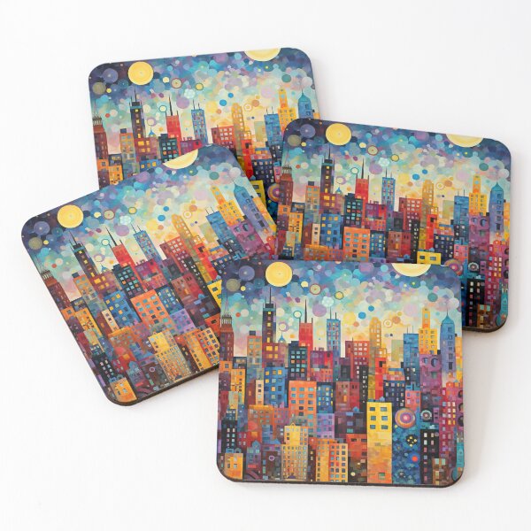 Item preview, Colourful Cityscape designed and sold by whitecat23.