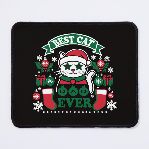 Item preview, Best Cat Dad Ever Christmas Cat Design designed and sold by JustBeeAwesome.