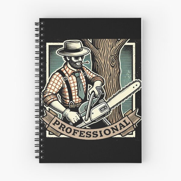 Item preview, Lumberjack with Chainsaw Rustic Artwork for Arborists designed and sold by IceBathDESIGNS.