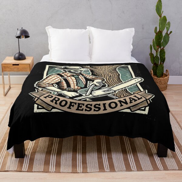 Item preview, Lumberjack with Chainsaw Rustic Artwork for Arborists designed and sold by IceBathDESIGNS.