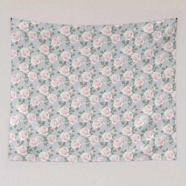 Item preview, Intertwining Roses on Blue designed and sold by chrisdembinski.