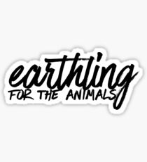 Earthling For The Animals Art Vegetarian Food Vegetables Sticker