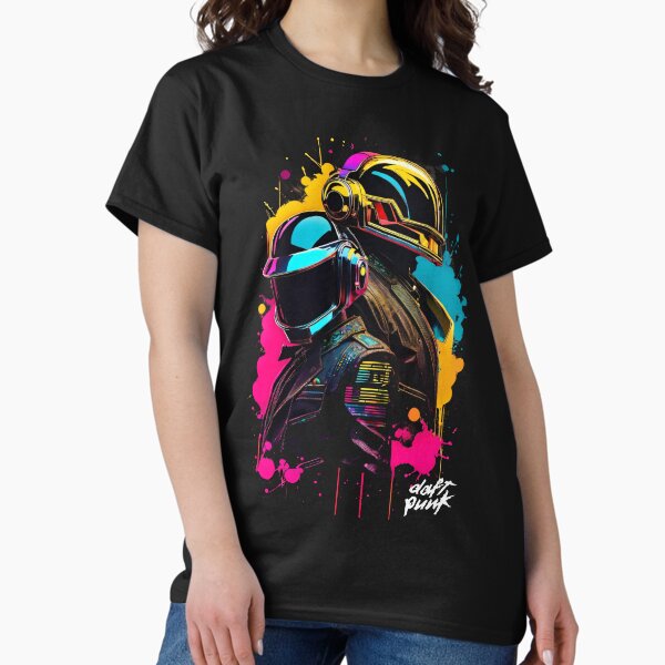 Artikel-Vorschau von Daft Punk T-Shirt, DJ Legends, Elektronische Musik, EDM Clubbing, Get Lucky, Daft Punk Helm, designt und verkauft von Kaboom-Tees.