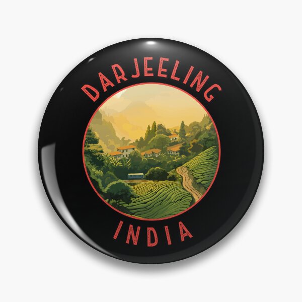 Item preview, Darjeeling India Retro Distressed Circle designed and sold by KrisSidDesigns.