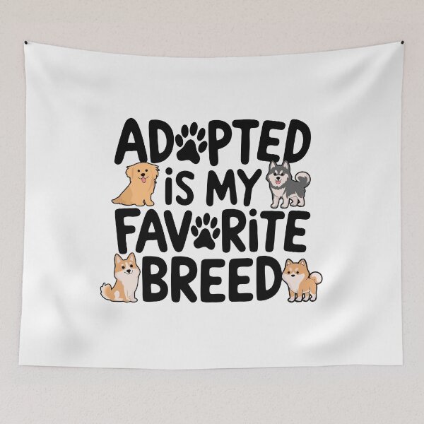 Item preview, ¡Mi raza favorita es Adoptada! Dueño de un lindo perro rescatado designed and sold by PMCreative.