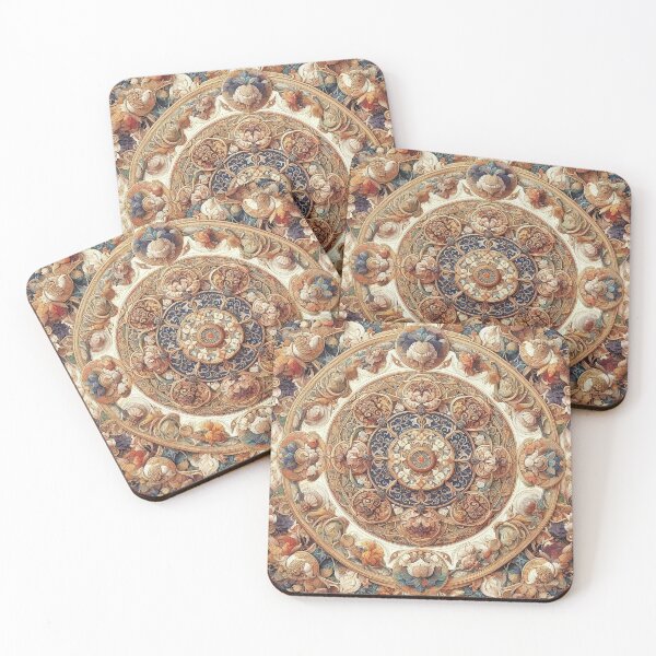 Item preview, Golden Grace | Luxurious Floral Motifs designed and sold by Epic--Art.