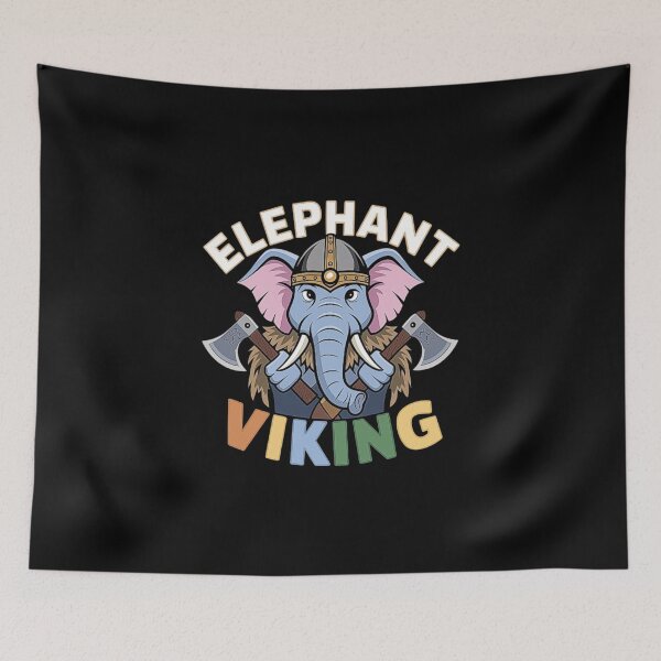 Item preview, Epic Viking Elephant Design - Warrior Animal Illustration designed and sold by love3617.