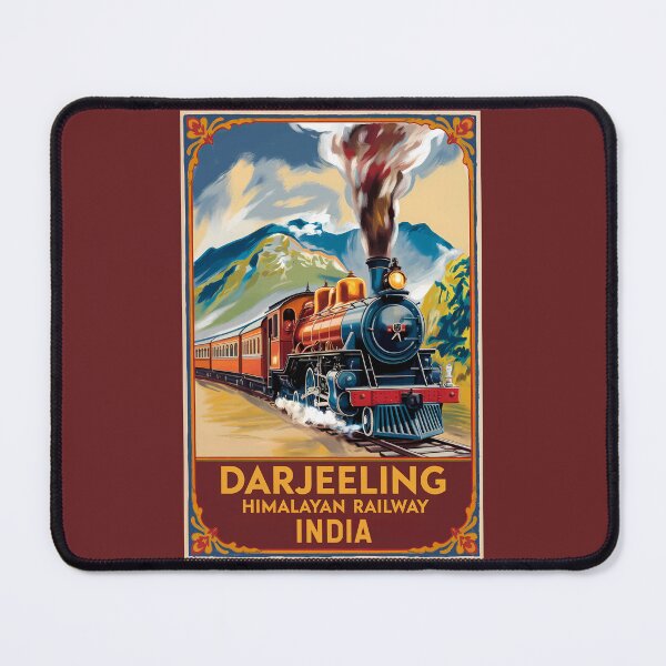Item preview, Darjeeling India Train Painterly Travel Art Vintage designed and sold by KrisSidDesigns.