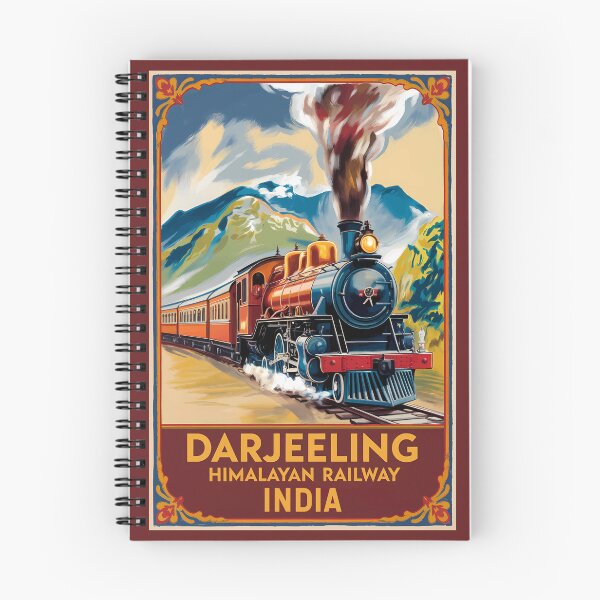 Item preview, Darjeeling India Train Painterly Travel Art Vintage designed and sold by KrisSidDesigns.