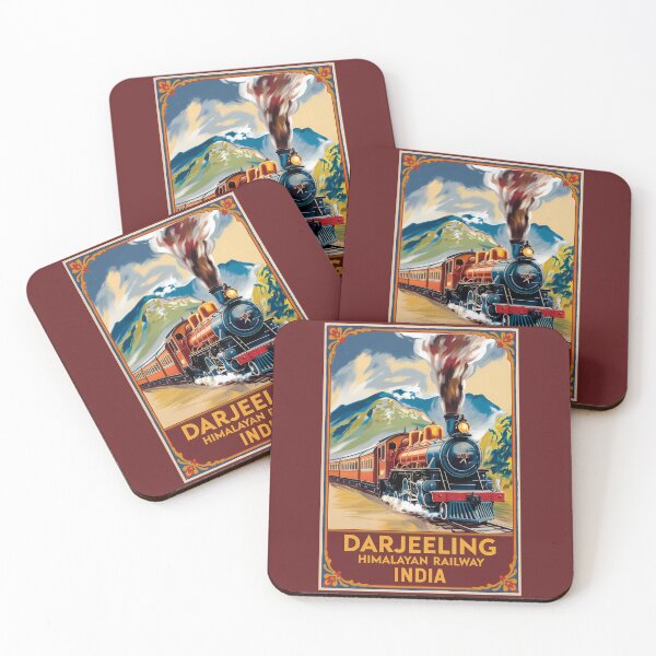 Item preview, Darjeeling India Train Painterly Travel Art Vintage designed and sold by KrisSidDesigns.