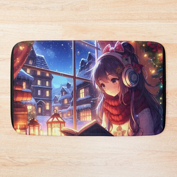 Item preview, Holiday Study Anime Girl Illustration designed and sold by josie1680.