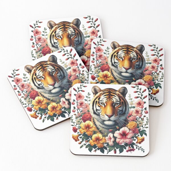 Item preview, tiger in the flowers designed and sold by Shubatdesigns.