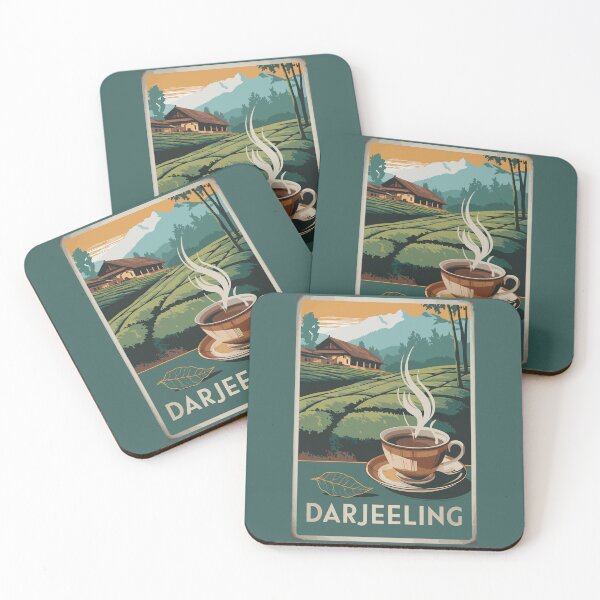Item preview, Darjeeling India Tea Travel Art Vintage designed and sold by KrisSidDesigns.