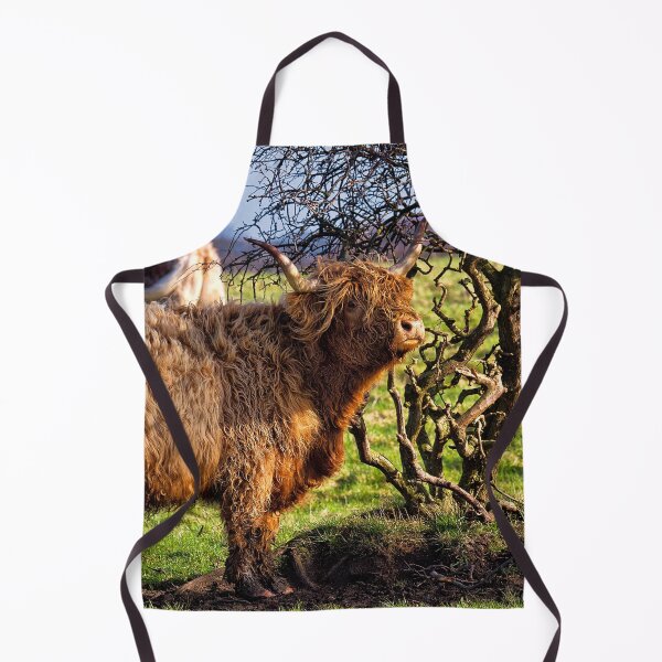 Item preview, Colourful Highland Cow against a gnarled Hawthorne Tree designed and sold by Violaman.