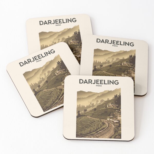 Item preview, Darjeeling India Illustration Travel Art Vintage designed and sold by KrisSidDesigns.