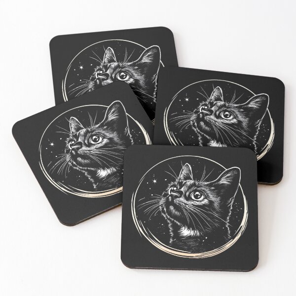 Item preview, Moonlit Kitty Dreaming of the Stars designed and sold by MOONE FLOWER.
