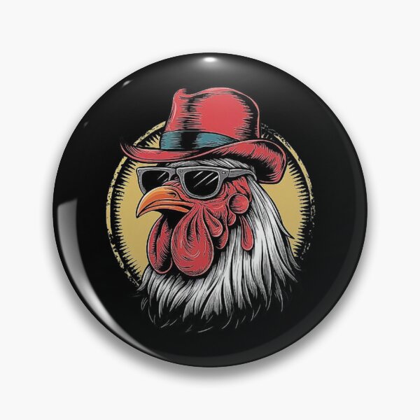 Item preview, Cool Rooster in Hat Design - Retro Chicken Illustration designed and sold by love3617.