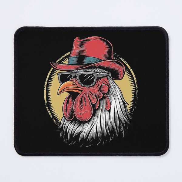Item preview, Cool Rooster in Hat Design - Retro Chicken Illustration designed and sold by love3617.