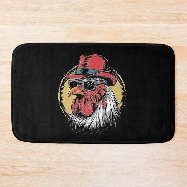 Item preview, Cool Rooster in Hat Design - Retro Chicken Illustration designed and sold by love3617.