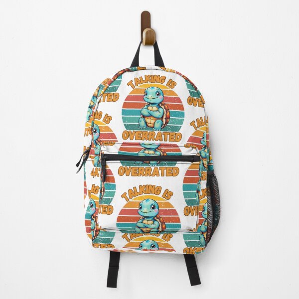 Item preview, Talking Is Overrated - Cute Turtle Introvert Humor designed and sold by JCRockDesign.