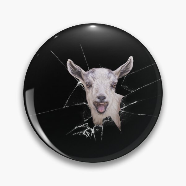 Item preview, Screaming Goat Breaking Window Sticker designed and sold by OryPhotography.
