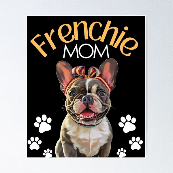 Item preview, Frenchie Mama Pink Ribbon - Cute French Bulldog  designed and sold by Smix Pixels.