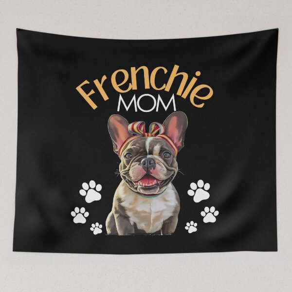 Artikelvorschau, Frenchie Mama Pink Ribbon – Süße französische Bulldogge entworfen und verkauft von Smix Pixels.