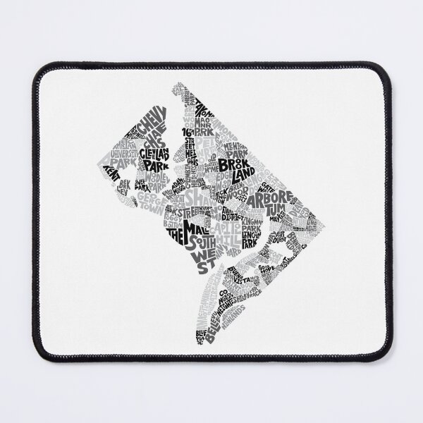 Item preview, Washington DC Neighborhood Names BW designed and sold by polliadesign.