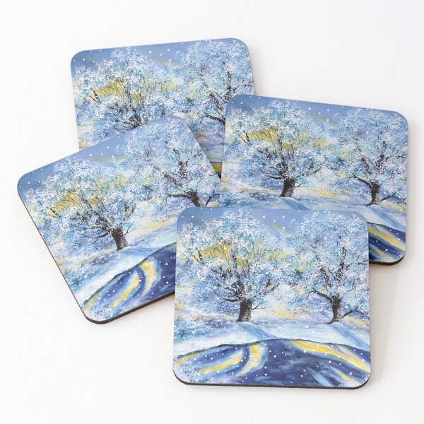 Item preview, Oak Trees by a Frozen Pond designed and sold by BreezyZen.