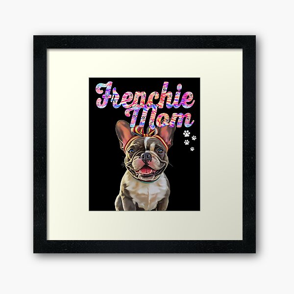 Item preview,  Frenchie Mom Tie Dye Pink Ribbon - Cute French Bulldog  designed and sold by Smix Pixels.