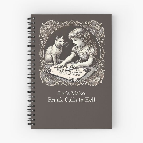 Item preview, Vintage Gothic "Let’s Make Prank Calls to Hell" – Dark Humor Ouija Design designed and sold by Victor Shadehorn.