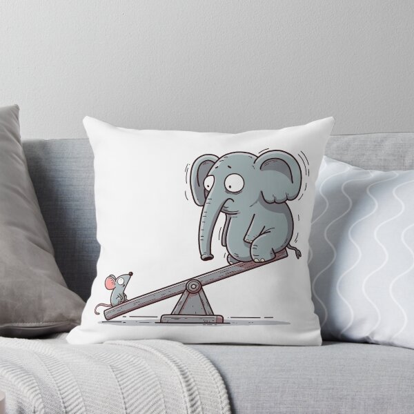 Item preview, "Teeter-Terror! Elephant Scared of Mouse" designed and sold by AlfredR.