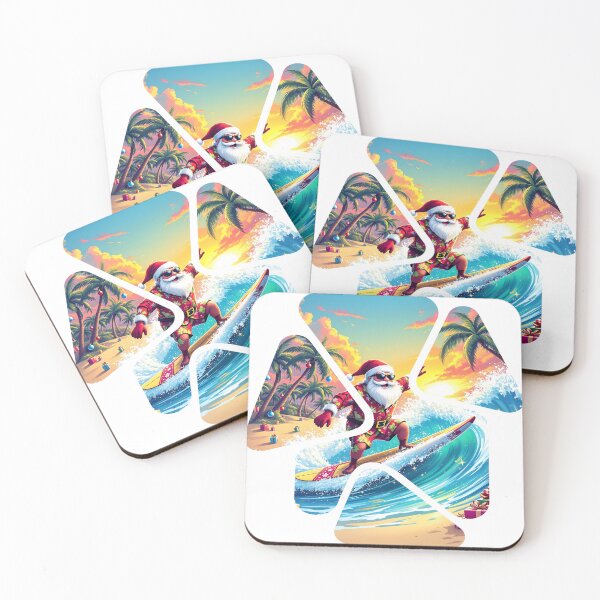 Item preview, Santa Surfing Christmas Beach Holiday Vibes designed and sold by rizqy.