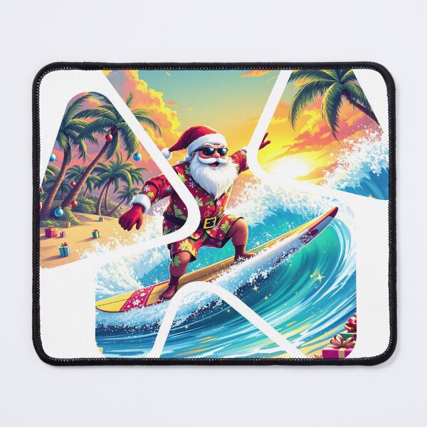Item preview, Santa Surfing Christmas Beach Holiday Vibes designed and sold by rizqy.