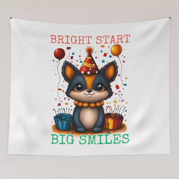 Item preview, Bright Start, Party Puppy, Big Smiles, Festive Dog, Celebration Fun designed and sold by BukkyStory.