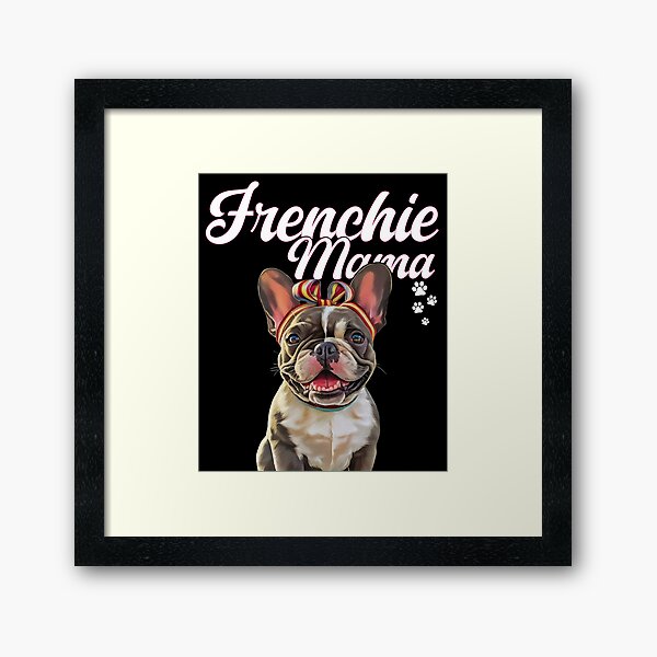 Item preview, Frenchie Mama Purple Ribbon - Cute French Bulldog  designed and sold by Smix Pixels.