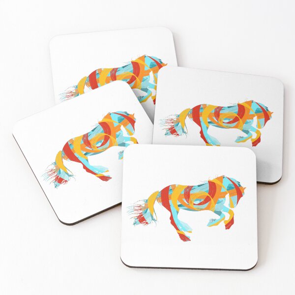 Item preview, Colorful Brush Stroke Horse Silhouette designed and sold by OryPhotography.