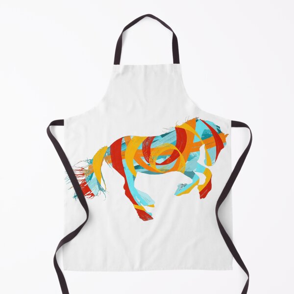Item preview, Colorful Brush Stroke Horse Silhouette designed and sold by OryPhotography.